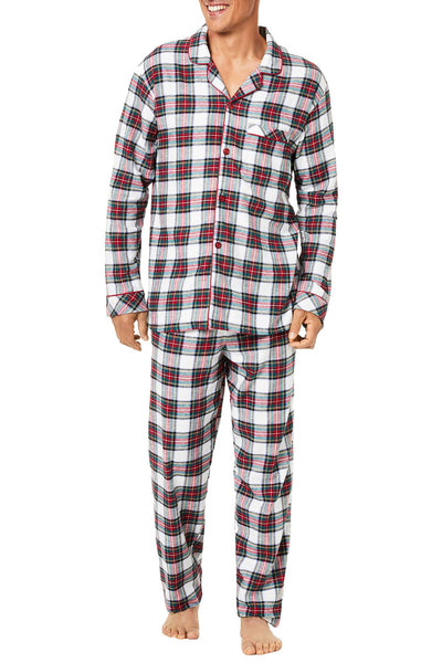 Family PJs Men Holiday Pajama Set in Stewart Plaid