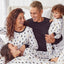 Family PJs Men Holiday Pajama Set in Tree Print