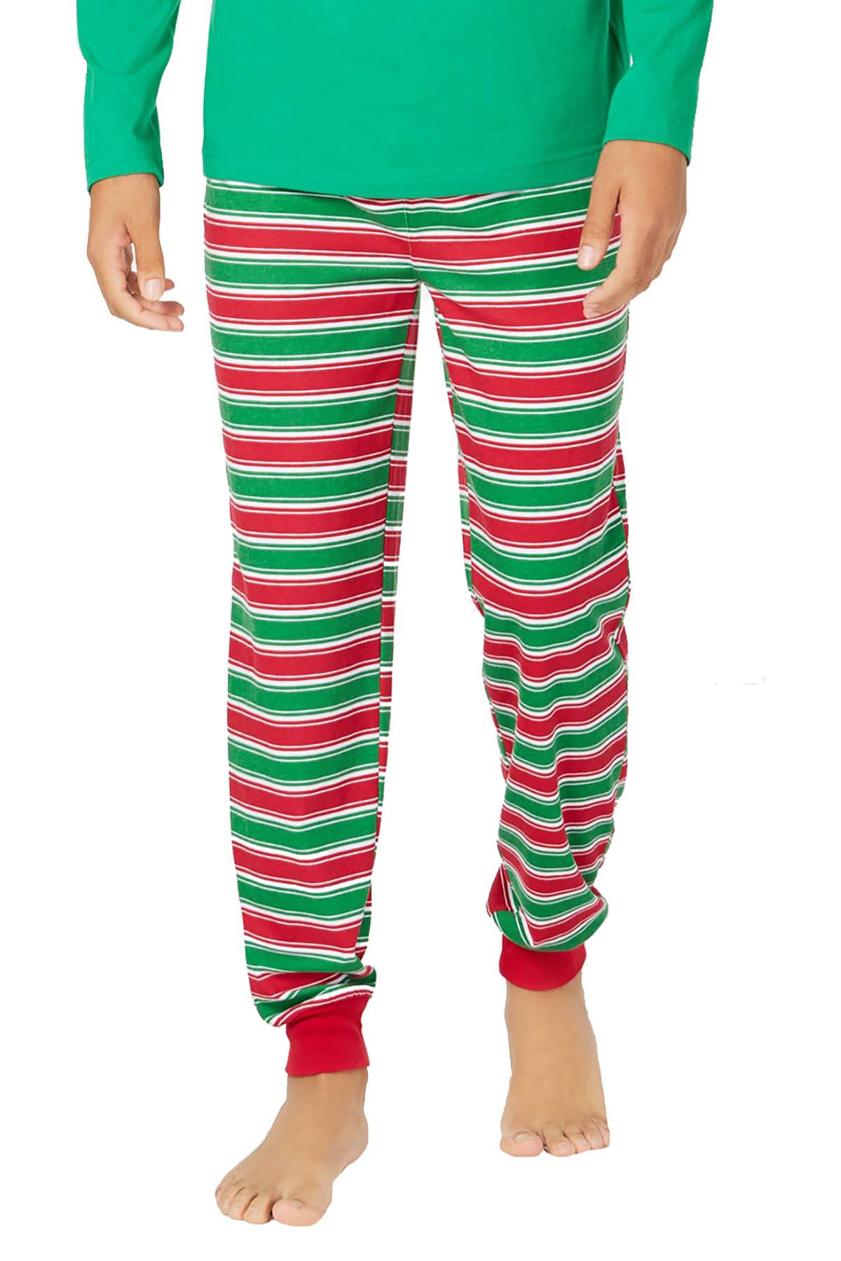 Family PJs Men Holiday Striped Jogger Pajama Pant