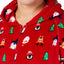 Family PJs Men Hooded Onesie Pajama in Santa and Friends