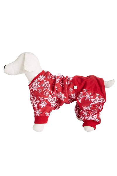 Family PJs PET Holiday Pajamas in Merry Snowflake