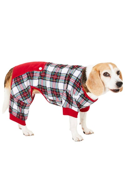 Family PJs PET Holiday Pajamas in Stewart Plaid
