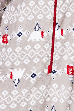 Family PJs PLUS Polar Bear Hooded Pajama Onesie thumbnail 2