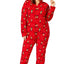 Family PJs PLUS Red/Reindeer Holiday Hooded/Footed Pajama Jumpsuit