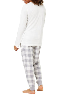 Family PJs PLUS Winter Pajama Set in Mama Bear White thumbnail 4