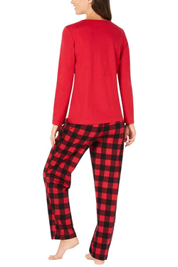 Family PJs Red Graphic Print Fleece Navidad 2-Pc Pajama Set thumbnail 2