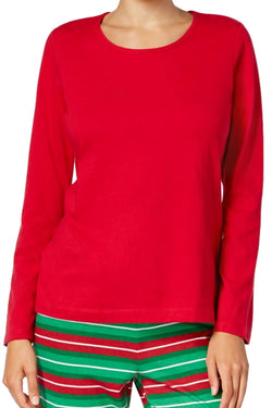 Family PJs Red/Green Holiday-Stripe Knit Pajama Set thumbnail 3