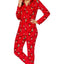 Family PJs Red/Reindeer Holiday Hooded/Footed Pajama Jumpsuit