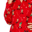 Family PJs Red/Reindeer Holiday Hooded/Footed Pajama Jumpsuit