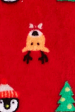 Family PJs Women's Holiday Hooded Onesie in Santa and Friends thumbnail 3