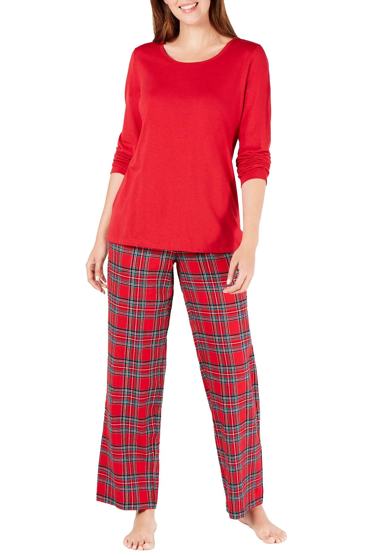 Family PJs Women's Holiday Mix It Pajama Set in Brinkley Plaid