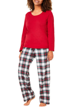 Family PJs Women's Holiday Mix It Pajama Set in Stewart Plaid thumbnail 3