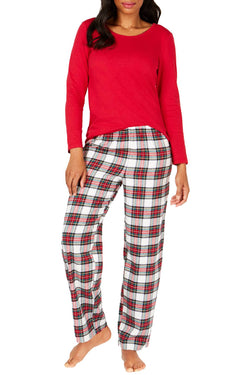 Family PJs Women's Holiday Mix It Pajama Set in Stewart Plaid thumbnail 1