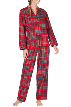 Family PJs Women's Holiday Pajama Set in Brinkley Plaid Flannel thumbnail 1