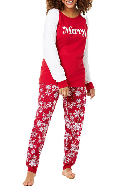 Family PJs Women's Holiday Pajama Set in Merry Snowflake