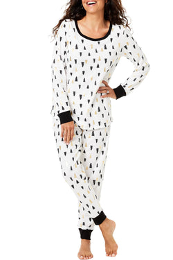 Family PJs Women's Holiday Pajama Set in Tree Print thumbnail 1