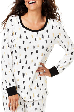 Family PJs Women's Holiday Pajama Set in Tree Print thumbnail 3