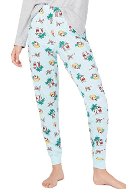 Family PJs Women's Holiday Pajama Set in Tropical Santa thumbnail 4