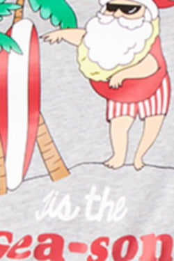 Family PJs Women's Holiday Pajama Set in Tropical Santa thumbnail 2