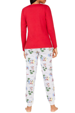Family PJs Women's Pajama Set in Surfing Beach Santa thumbnail 2