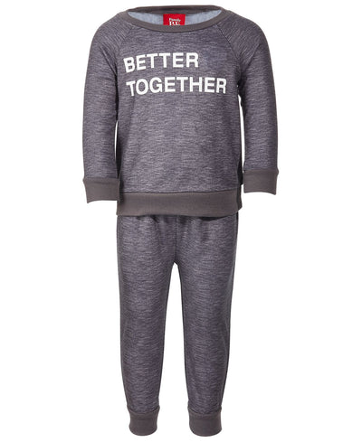 Family Pajamas Matching Baby Boys & Girls 2-pc. Better Together Family Pajama Set Charcoal Hthr