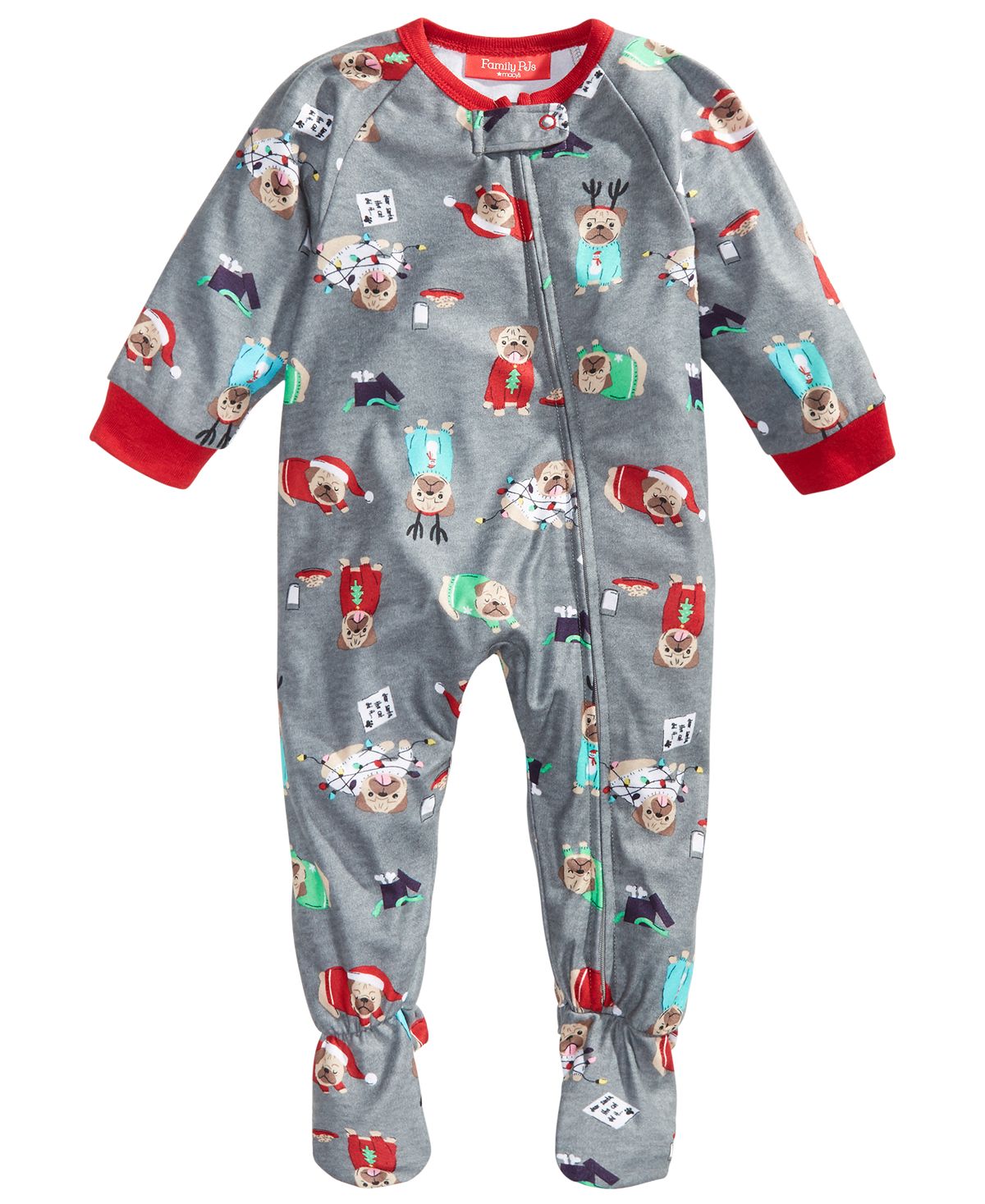 Family Pajamas Matching Baby Happy Pawlidays Pajamas Pups/Presents