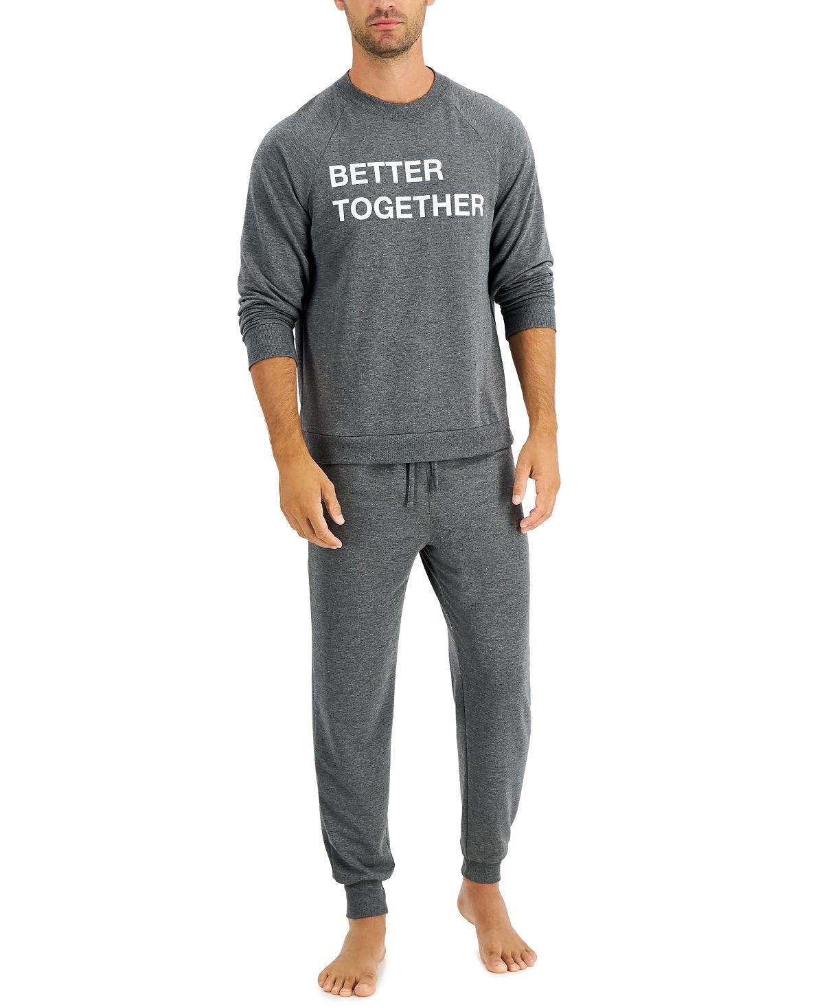 Family Pajamas Matching Better Together Family Pajama Set Charcoal Hthr