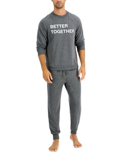 Family Pajamas Matching Better Together Family Pajama Set Charcoal Hthr thumbnail 1