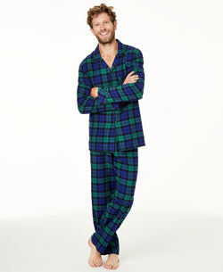 Family Pajamas Matching Black Watch Plaid Family Pajama Set Black Watch Plaid thumbnail 1