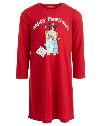 Family Pajamas Matching Kids Happy Pawlidays Sleep Shirt Pawlidays