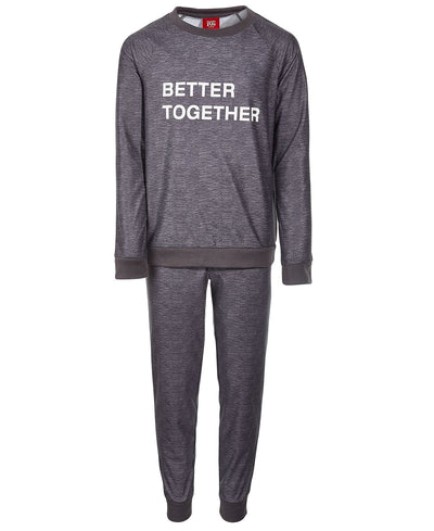 Family Pajamas Matching Toddler Little & Big Kids 2-pc. Better Together Family Pajama Set Charcoal Hthr