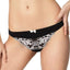 Felina Black Floral Embroidered-Lace Priscilla Thong