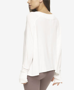 Felina Essentials Modal Rib V-neck Top White thumbnail 2