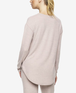 Felina Wo Super Soft Brushed Jersey Crew Neck Loungewear Top Mstyrose/t thumbnail 2