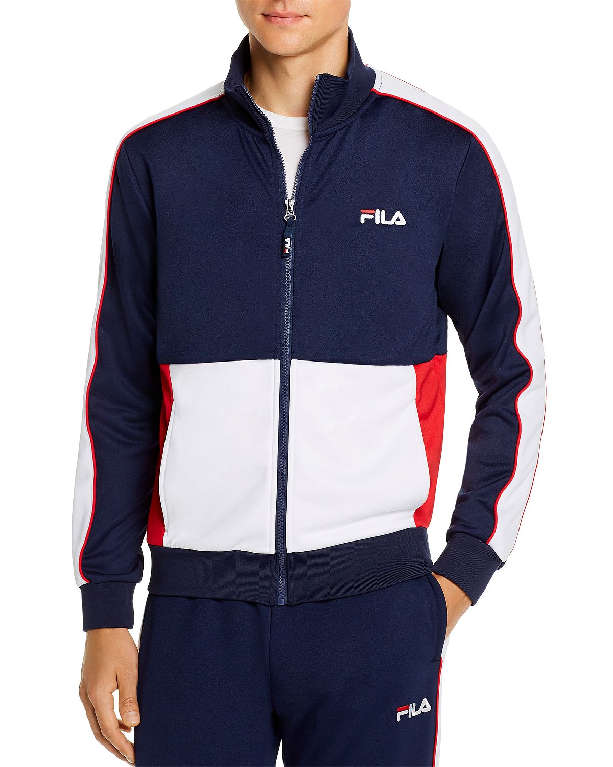 Fila Michele Color-block Track Jacket Navy/White/Red