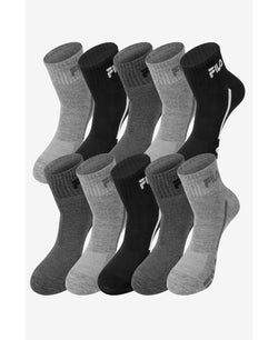Fila Racing Stripes Quarters Pack Of 10 Gray Multi thumbnail 2