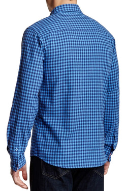 Filthy Etiquette Blue & Black Harper Button-Up Shirt thumbnail 2