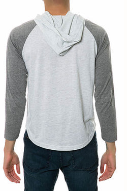 Filthy Etiquette Grey Henderson Henley Hoodie thumbnail 3