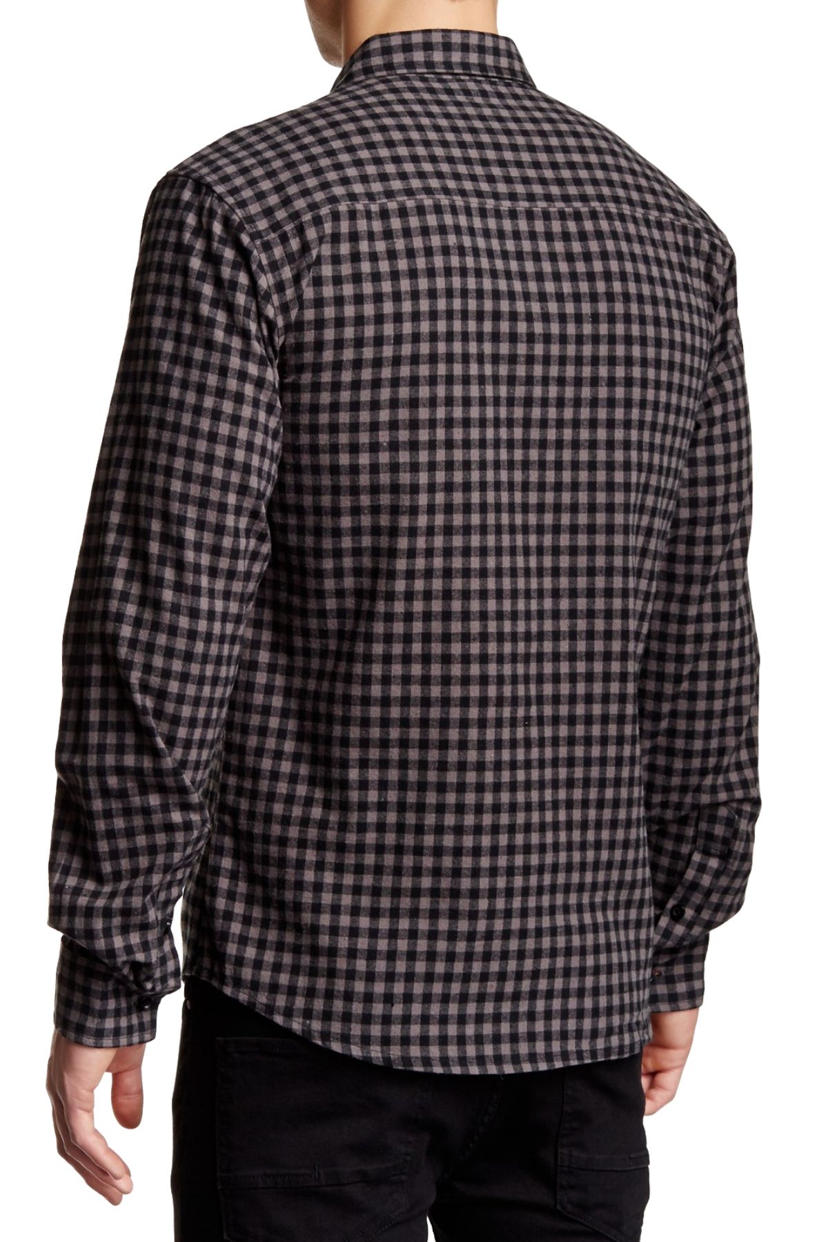 Filthy Etiquette Grey & Black Harper Button-Up Shirt