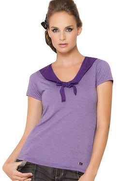 Fiory Purple Sailor Alba Top thumbnail 2