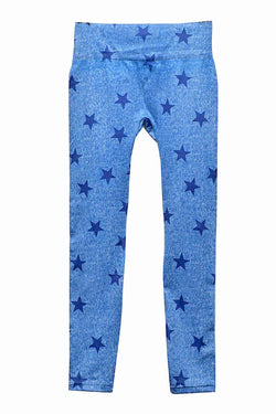 First Looks by HUE Blue Denim-Star Seamless Legging thumbnail 2