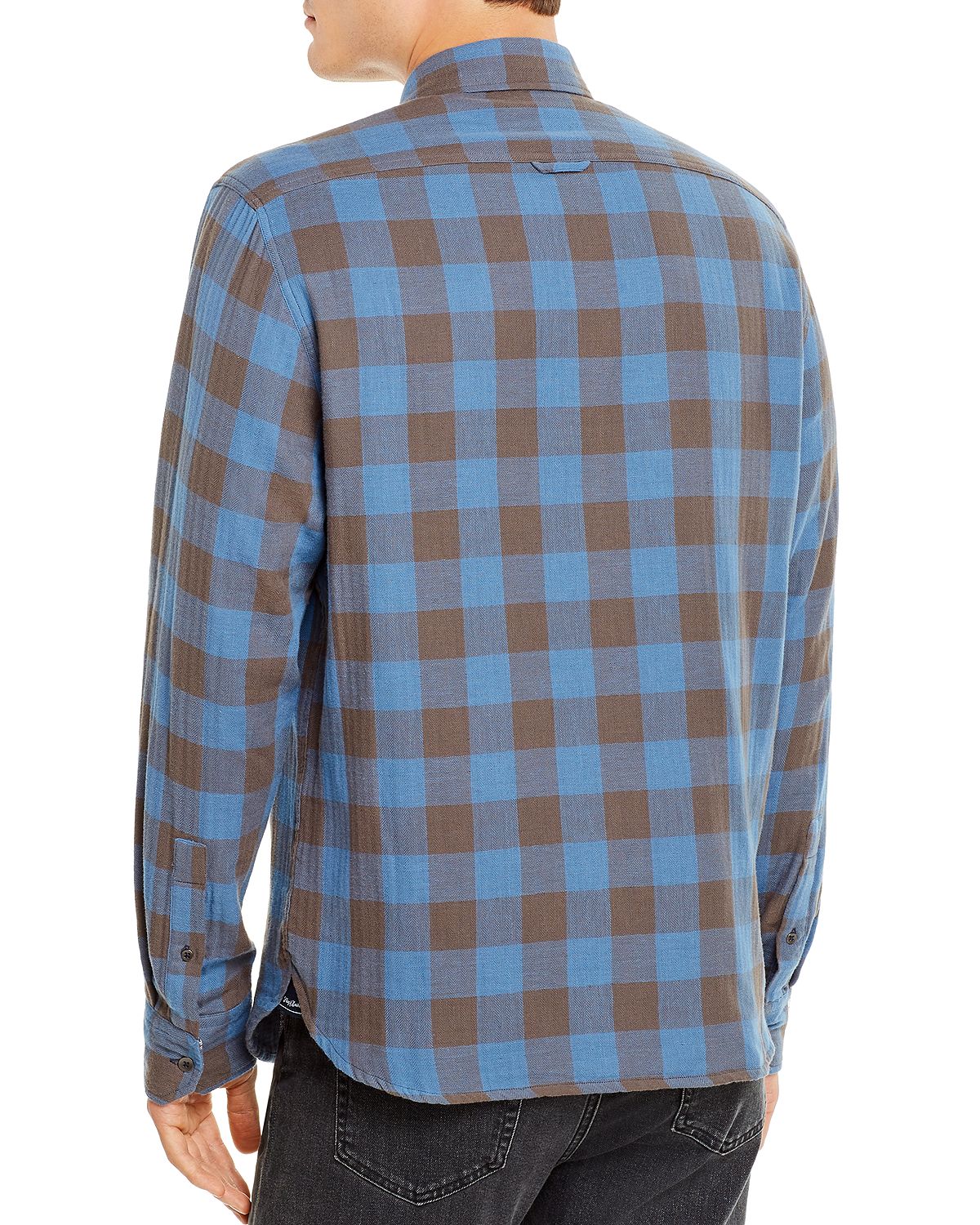 Flag & Anthem Belhaven Double-faced Check Print Regular Fit Shirt Blue/Black Plaid