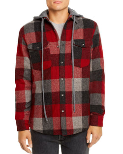 Flag & Anthem Bondsville Regular Fit Shirt Jacket Red/Plaid thumbnail 1