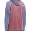 Flag & Anthem Keldron Burnout Color-block Hooded Sweatshirt Maroon/Navy