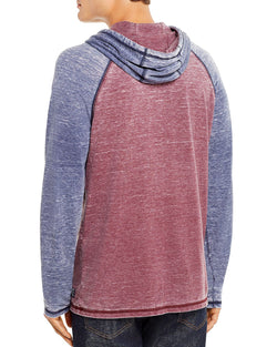 Flag & Anthem Keldron Burnout Color-block Hooded Sweatshirt Maroon/Navy thumbnail 2