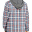 Flag & Anthem Paxton Plaid Hooded Regular Fit Shirt Gray/Red/Blue