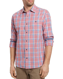 Flag & Anthem Rangerville Cotton Plaid Slim Fit Button-up Shirt Red thumbnail 1