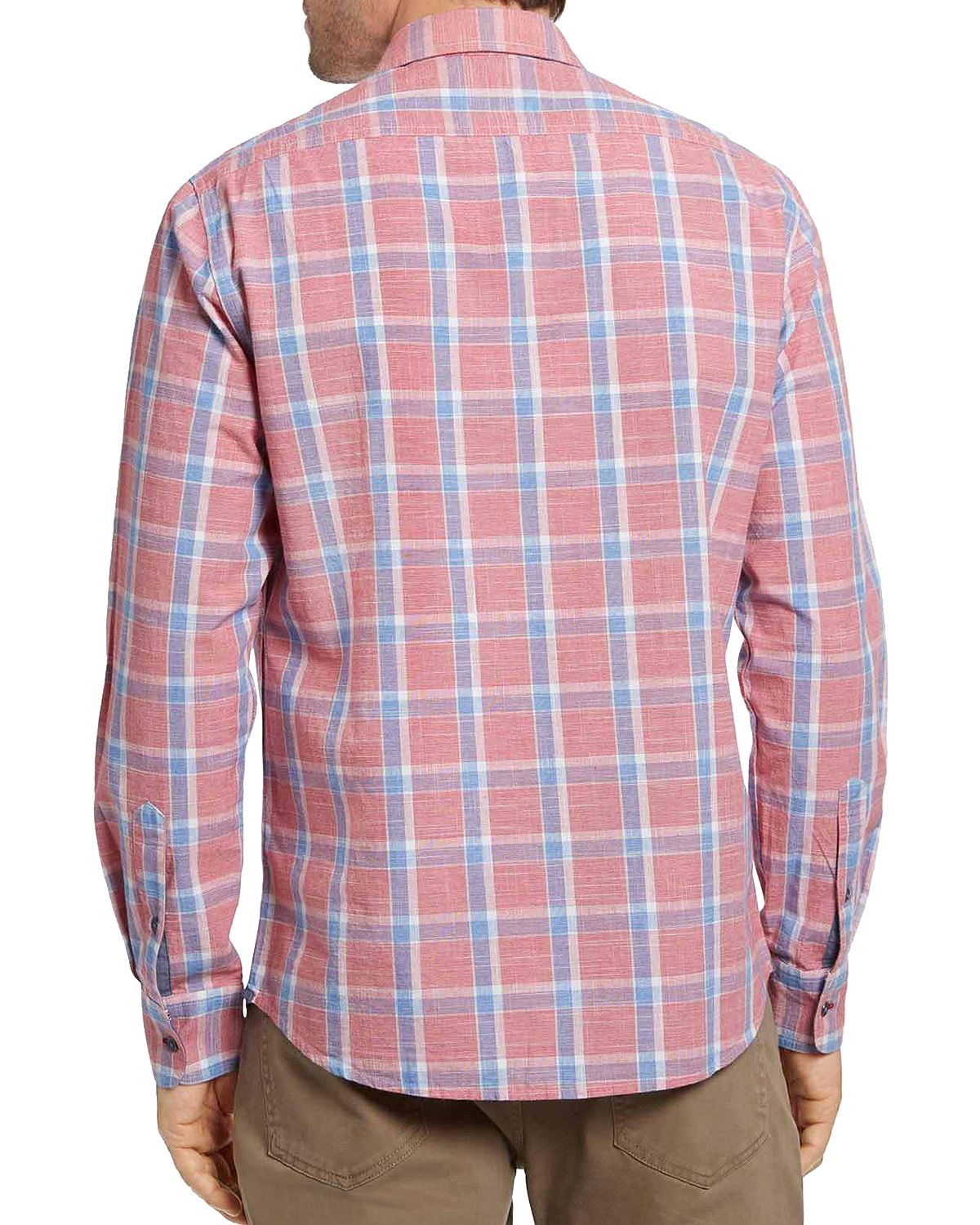 Flag & Anthem Rangerville Cotton Plaid Slim Fit Button-up Shirt Red