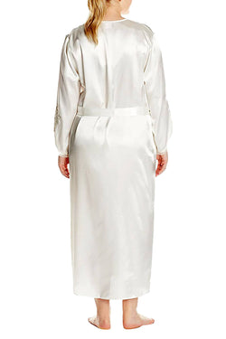 Flora By Flora Nikrooz PLUS Satin Stella Robe in Ivory thumbnail 3