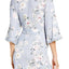 Flora Nikrooz Gray Lucca Floral Knit Kimono Wrap Robe